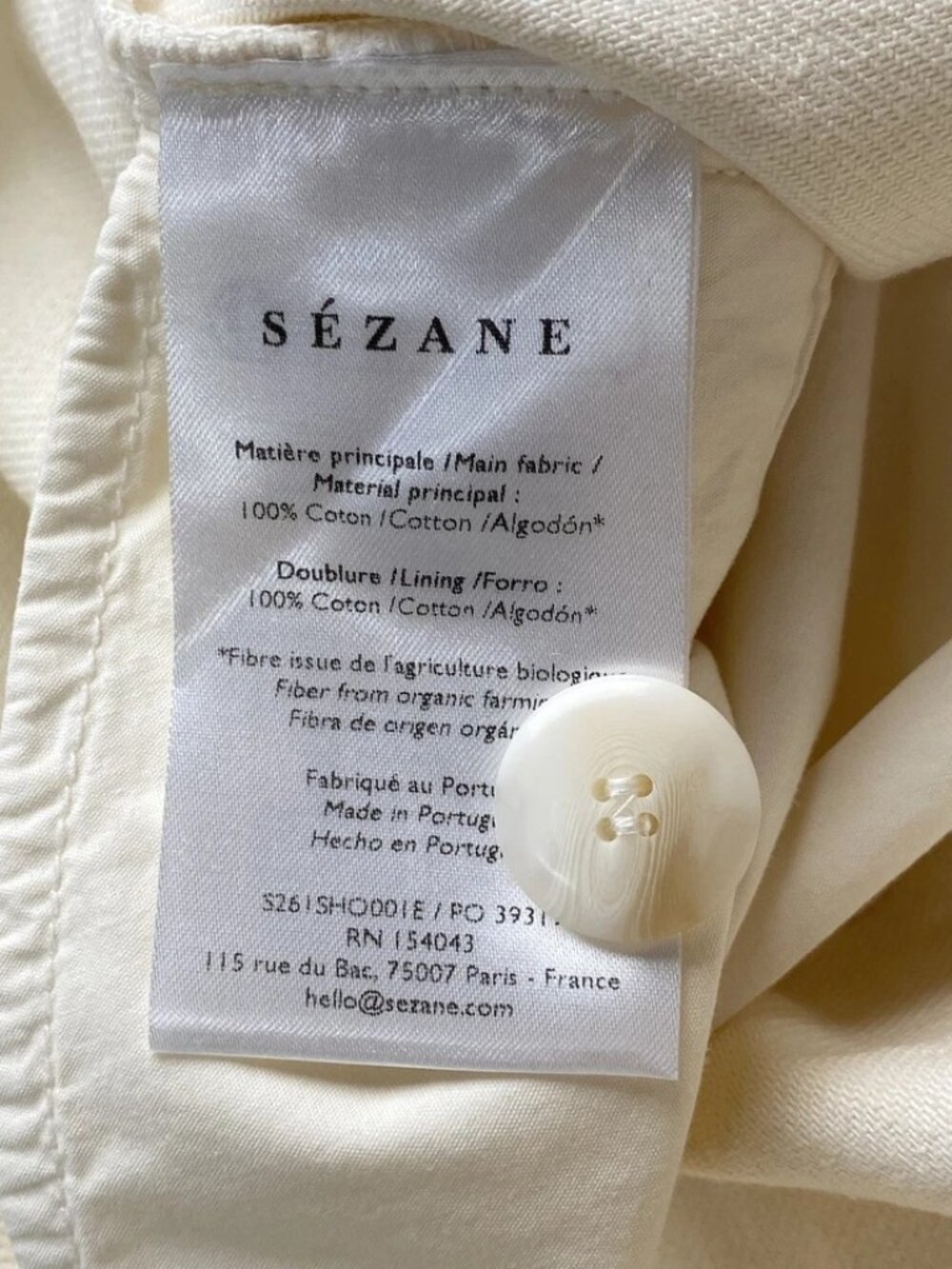 Sezane Women's Wallace Shorts Ecru Size US 6 High-Waisted Stitched Pleats Flared - Picture 2 of 14